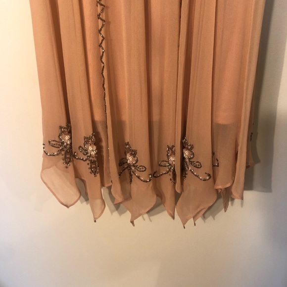 Sue Wong blush beaded cocktail dress - Picture 7 of 10